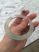 Load image into Gallery viewer, 55.2mm certified Type A 100% Natural icy light green thin Jadeite bangle AC16-0430
