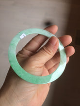 Load image into Gallery viewer, 57.5mm Certified type A 100% Natural sunny green thin Jadeite Jade bangle AM26-4800
