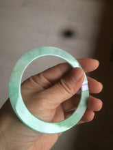 Load image into Gallery viewer, 57.5mm Certified type A 100% Natural sunny green thin Jadeite Jade bangle AM26-4800
