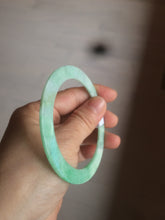 Load image into Gallery viewer, 57.5mm Certified type A 100% Natural sunny green thin Jadeite Jade bangle AM26-4800
