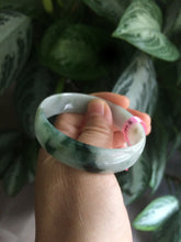 Load image into Gallery viewer, 52.7mm certified Type A 100% Natural green Jadeite Jade bangle W55-3908
