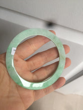 Load image into Gallery viewer, 57.5mm Certified type A 100% Natural sunny green thin Jadeite Jade bangle AM26-4800
