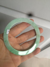 Load image into Gallery viewer, 57.5mm Certified type A 100% Natural sunny green thin Jadeite Jade bangle AM26-4800
