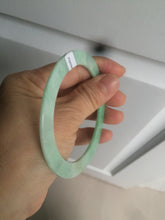 Load image into Gallery viewer, 57.5mm Certified type A 100% Natural sunny green thin Jadeite Jade bangle AM26-4800
