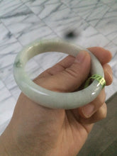 Load image into Gallery viewer, 54.6mm certified type A 100% Natural green/white Jadeite Jade bangle L129-4939
