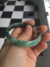 Load image into Gallery viewer, 50.2mm Certified Type A 100% Natural sunny green/dark green Jadeite Jade bangle D45-0105
