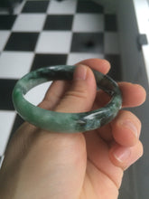 Load image into Gallery viewer, 50.2mm Certified Type A 100% Natural sunny green/dark green Jadeite Jade bangle D45-0105
