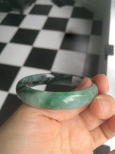 Load image into Gallery viewer, 50.2mm Certified Type A 100% Natural sunny green/dark green Jadeite Jade bangle D45-0105
