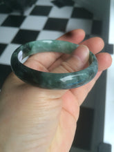 Load image into Gallery viewer, 50.2mm Certified Type A 100% Natural sunny green/dark green Jadeite Jade bangle D45-0105
