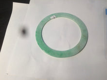 Load image into Gallery viewer, 57.5mm Certified type A 100% Natural sunny green thin Jadeite Jade bangle AM26-4800
