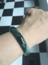 Load image into Gallery viewer, 50.2mm Certified Type A 100% Natural sunny green/dark green Jadeite Jade bangle D45-0105
