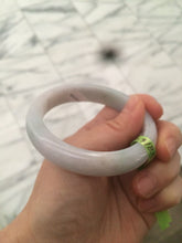 Load image into Gallery viewer, 56mm certified type A 100% Natural white/light green jadeite jade bangle AC10-6859
