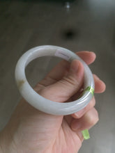 Load image into Gallery viewer, 56mm certified type A 100% Natural light green/white/brown Jadeite Jade bangle R89-0275
