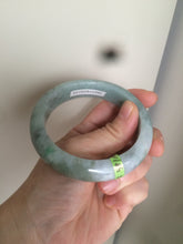 Load image into Gallery viewer, 57.9mm Certified Type A 100% Natural sunny green/dark green/black Jadeite Jade bangle  AJ41-0082
