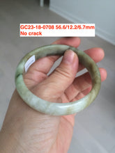 Load image into Gallery viewer, 54-60mm certified Type A 100% Natural light green Jadeite Jade bangle GC20/23 (add on item)
