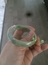 Load image into Gallery viewer, 52.5mm certified Type A 100% Natural green/brown thin Jadeite Jade bangle Q64-3805
