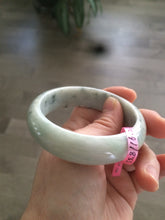 Load image into Gallery viewer, 55.8mm Type A 100% Natural green/white jadeite jade bangle A9

