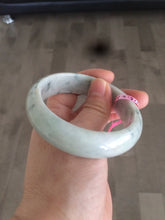 Load image into Gallery viewer, 55.8mm Type A 100% Natural green/white jadeite jade bangle A9
