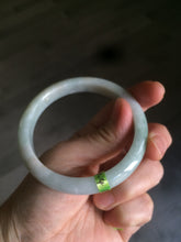 Load image into Gallery viewer, 56.6mm type A 100% Natural white/light green/yellow jadeite jade bangle AC18
