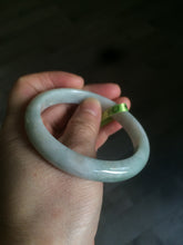 Load image into Gallery viewer, 56.6mm type A 100% Natural white/light green/yellow jadeite jade bangle AC18

