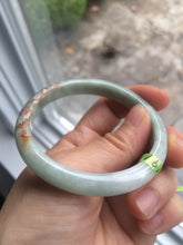 Load image into Gallery viewer, 54.6mm Type A 100% Natural white/green/red Jadeite Jade bangle N76
