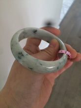 Load image into Gallery viewer, 55.8mm Type A 100% Natural green/white jadeite jade bangle A9
