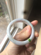 Load image into Gallery viewer, 57mm certified 100% natural Type A white/ very light purple/green jadeite jade bangle W60-5929
