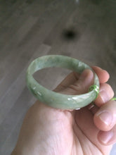 Load image into Gallery viewer, 52.5mm certified Type A 100% Natural green/brown thin Jadeite Jade bangle Q64-3805
