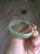 Load image into Gallery viewer, 52.5mm certified Type A 100% Natural green/brown thin Jadeite Jade bangle Q64-3805
