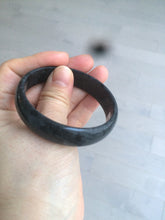 Load image into Gallery viewer, 52.8mm Certified Type A 100% Natural black (Wuji)Jadeite Jade bangle D94
