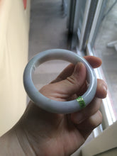 Load image into Gallery viewer, 57mm certified 100% natural Type A white/ very light purple/green jadeite jade bangle W60-5929
