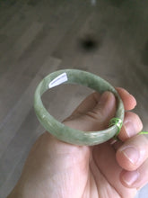 Load image into Gallery viewer, 52.5mm certified Type A 100% Natural green/brown thin Jadeite Jade bangle Q64-3805
