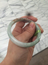 Load image into Gallery viewer, 54.6mm Type A 100% Natural white/green/red Jadeite Jade bangle N76
