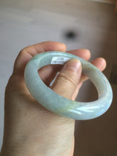 Load image into Gallery viewer, 53.2mm certified type A 100% Natural green/purple/gray Jadeite Jade bangle G109-3537
