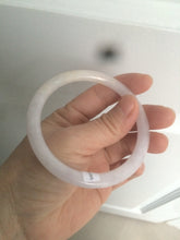 Load image into Gallery viewer, 57.4mm Certified type A 100% Natural icy purple/white/yellow round cut slim Jadeite Jade bangle AE3-5269
