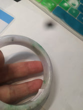 Load image into Gallery viewer, 58mm Certified Type A 100% Natural sunny green/purple Jadeite Jade bangle N84-0624
