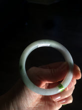 Load image into Gallery viewer, 54.6mm certified type A 100% Natural green/white Jadeite Jade bangle U61-4938

