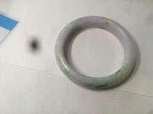 Load image into Gallery viewer, 58mm Certified Type A 100% Natural sunny green/purple Jadeite Jade bangle N84-0624
