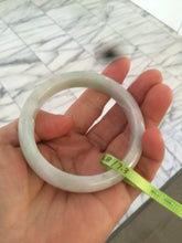 Load image into Gallery viewer, 54.6mm certified type A 100% Natural green/white Jadeite Jade bangle U61-4938
