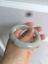 Load image into Gallery viewer, 53.2mm certified type A 100% Natural green/purple/gray Jadeite Jade bangle G109-3537
