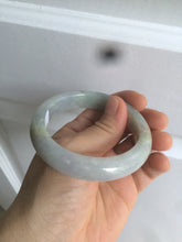 Load image into Gallery viewer, 53.2mm certified type A 100% Natural green/purple/gray Jadeite Jade bangle G109-3537
