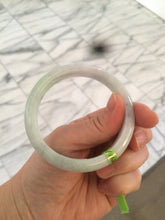 Load image into Gallery viewer, 54.6mm certified type A 100% Natural green/white Jadeite Jade bangle U61-4938
