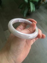Load image into Gallery viewer, 55.6mm Certified type A 100% Natural light green/purple/white Jadeite bangle AT24-1368
