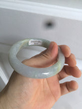 Load image into Gallery viewer, 53.2mm certified type A 100% Natural green/purple/gray Jadeite Jade bangle G109-3537
