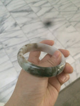 Load image into Gallery viewer, 58mm Certified Type A 100% Natural dark green purple brown Jadeite Jade bangle L135-4073
