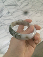 Load image into Gallery viewer, 58mm Certified Type A 100% Natural dark green purple brown Jadeite Jade bangle L135-4073
