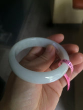 Load image into Gallery viewer, 55.9mm Certified Type A 100% Natural white Jadeite Jade bangle W63-6216
