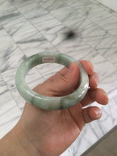 Load image into Gallery viewer, 58mm certified type A 100% Natural green/white jadeite jade bangle R87-1528
