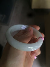 Load image into Gallery viewer, 55.9mm Certified Type A 100% Natural white Jadeite Jade bangle W63-6216
