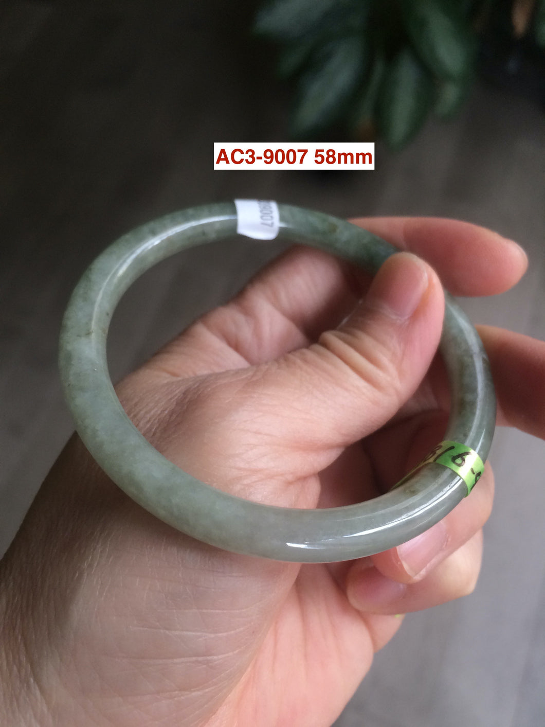 Sale! Certified type A 100% Natural green/white Jadeite bangle(different size with defects) group 2